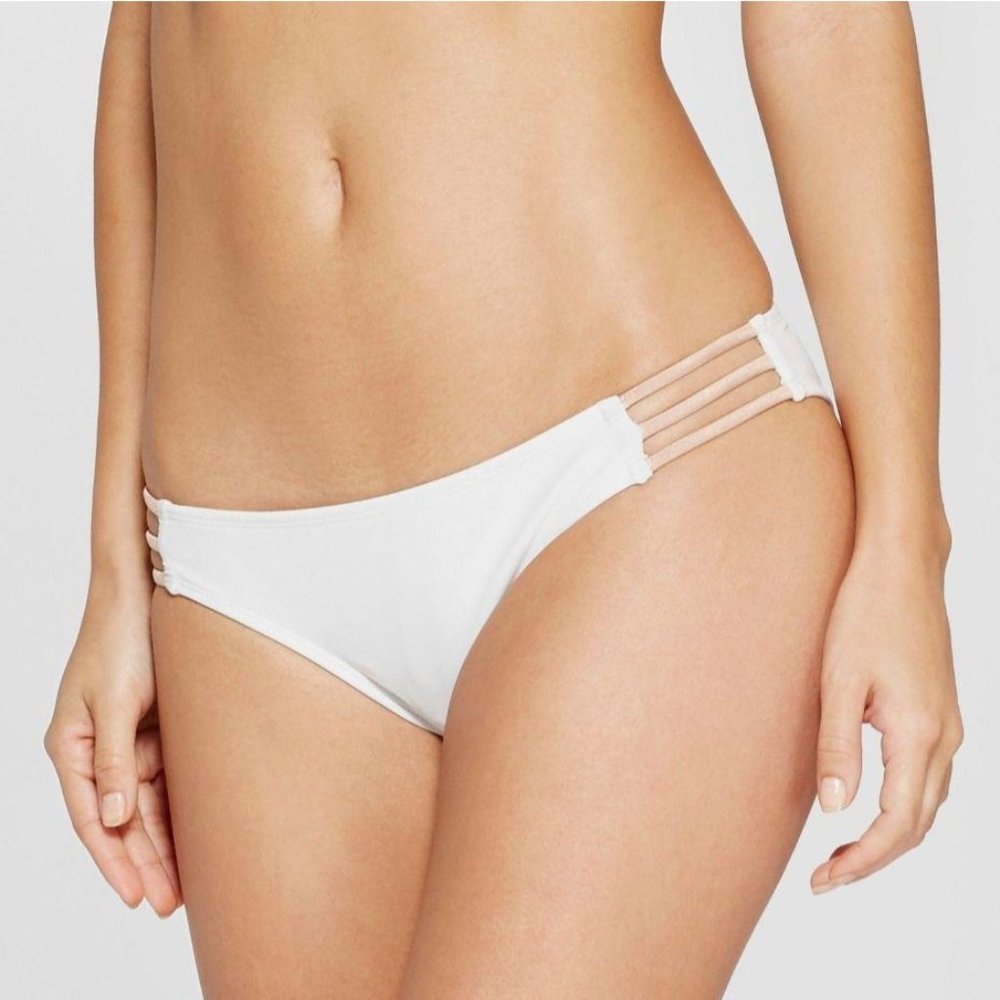 Women's XL Cheeky Bikini Bottom White